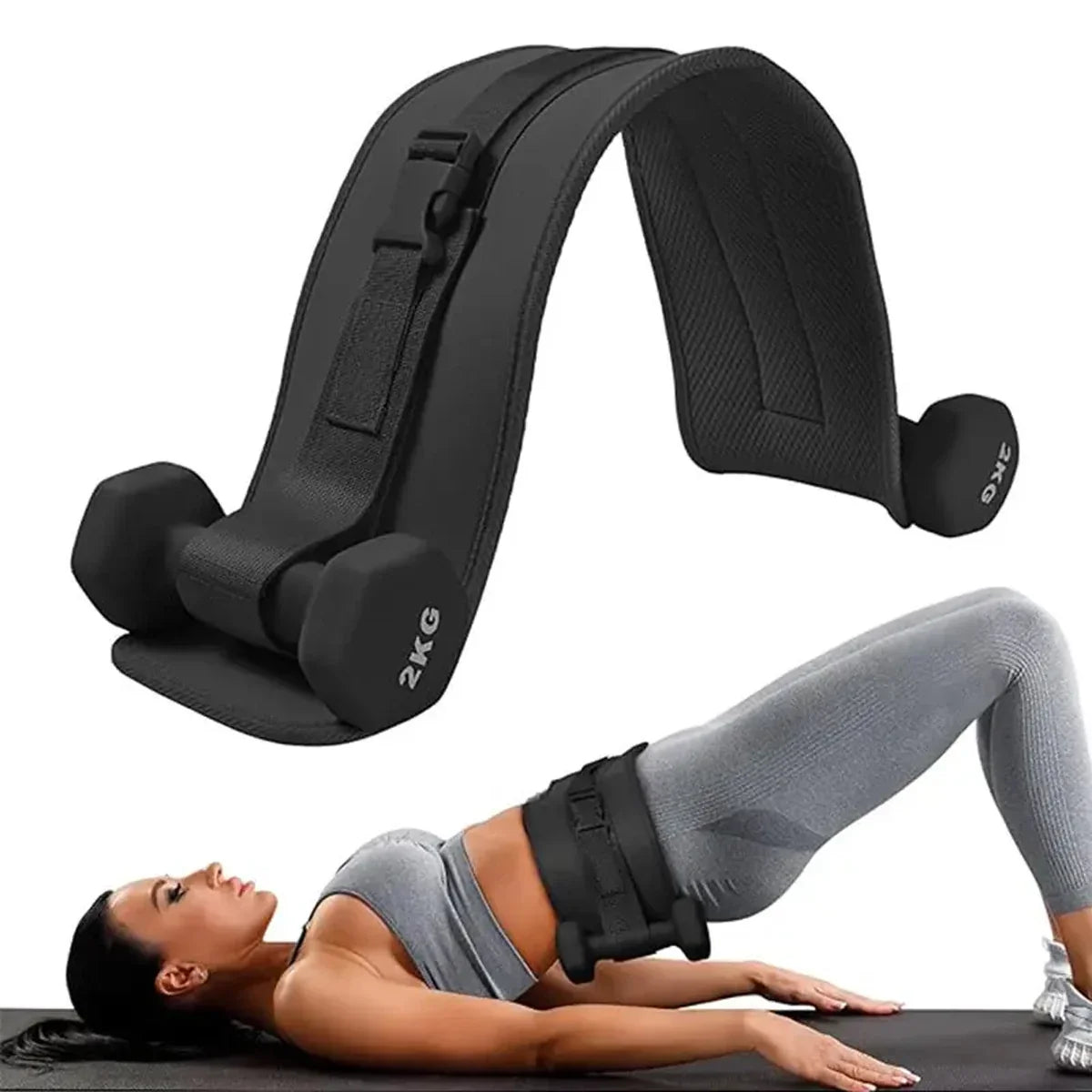 "Adjustable Weighted Hip & Glute Training Belt"