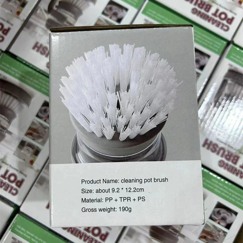Press Type Automatic Soap Dispensing Dish Washing Brush Multifunctional Kitchen Pot Scrubber Portable Household Cleaning Brush