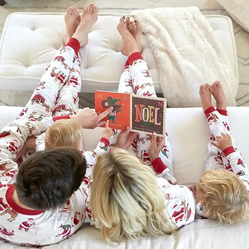 Matching Family Christmas Pajamas – Santa Print for Adults, Kids & Babies