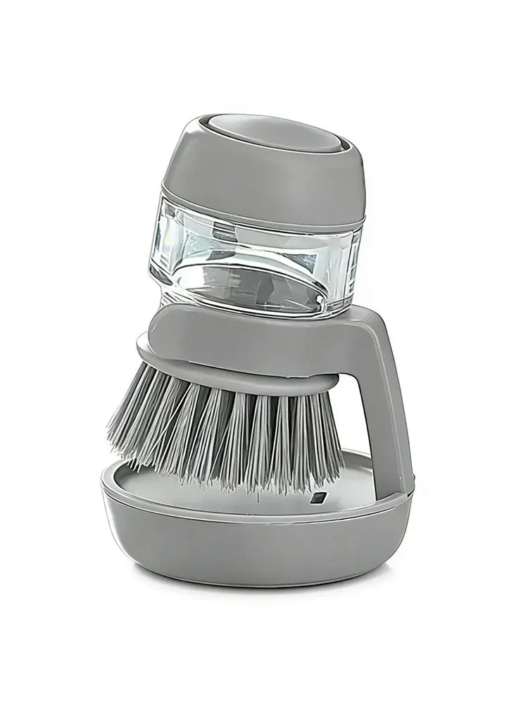 Press Type Automatic Soap Dispensing Dish Washing Brush Multifunctional Kitchen Pot Scrubber Portable Household Cleaning Brush