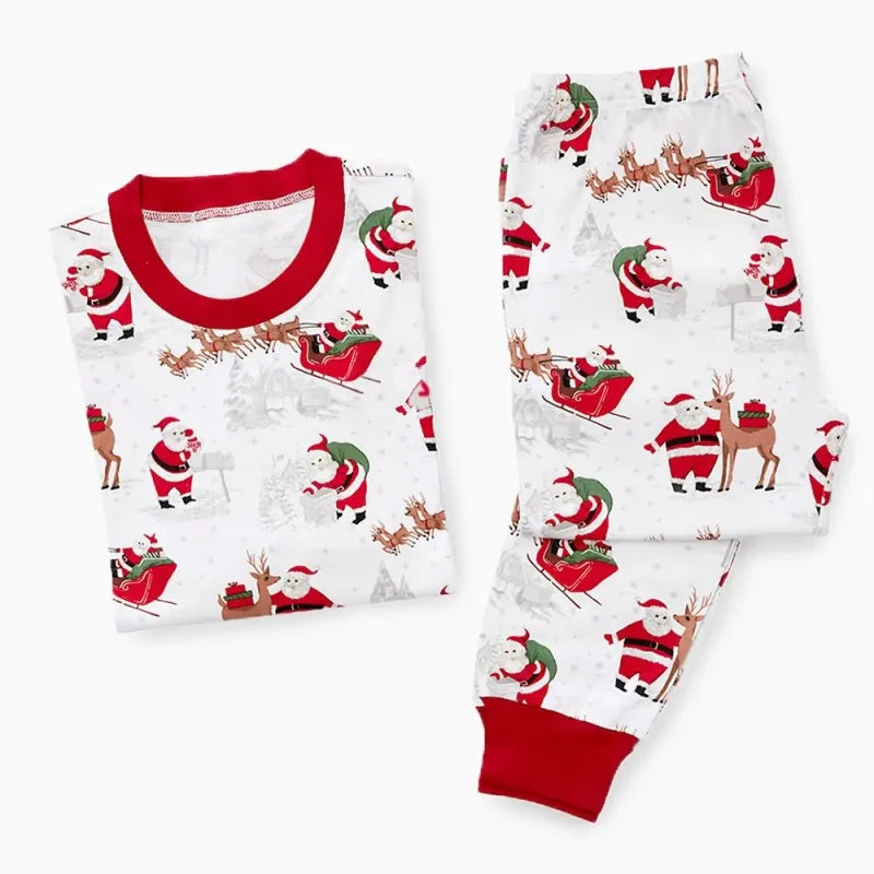 Matching Family Christmas Pajamas – Santa Print for Adults, Kids & Babies