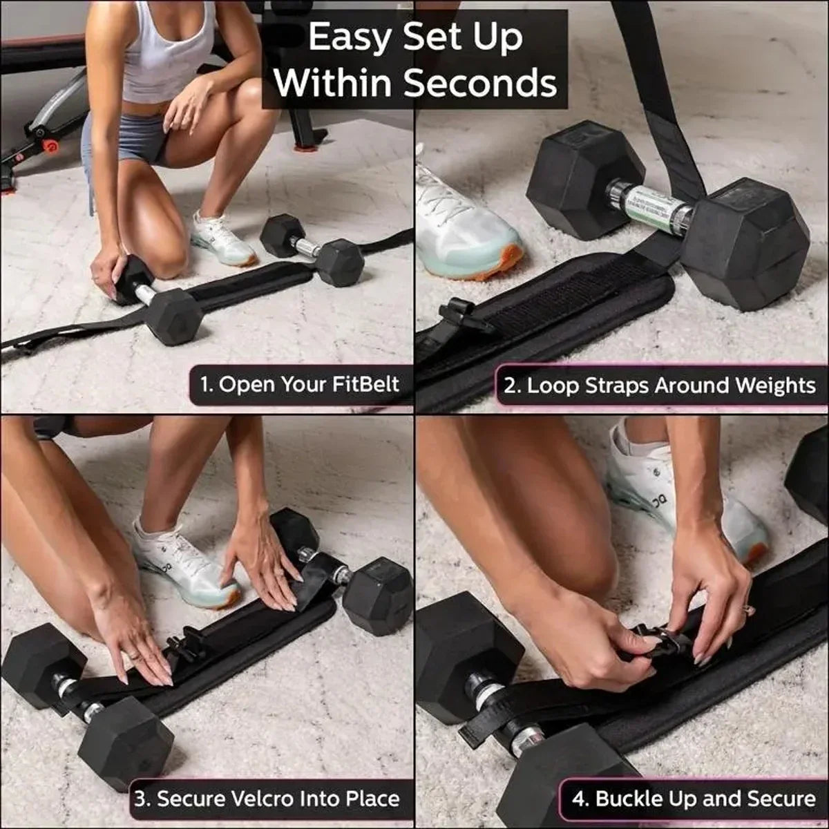 "Adjustable Weighted Hip & Glute Training Belt"