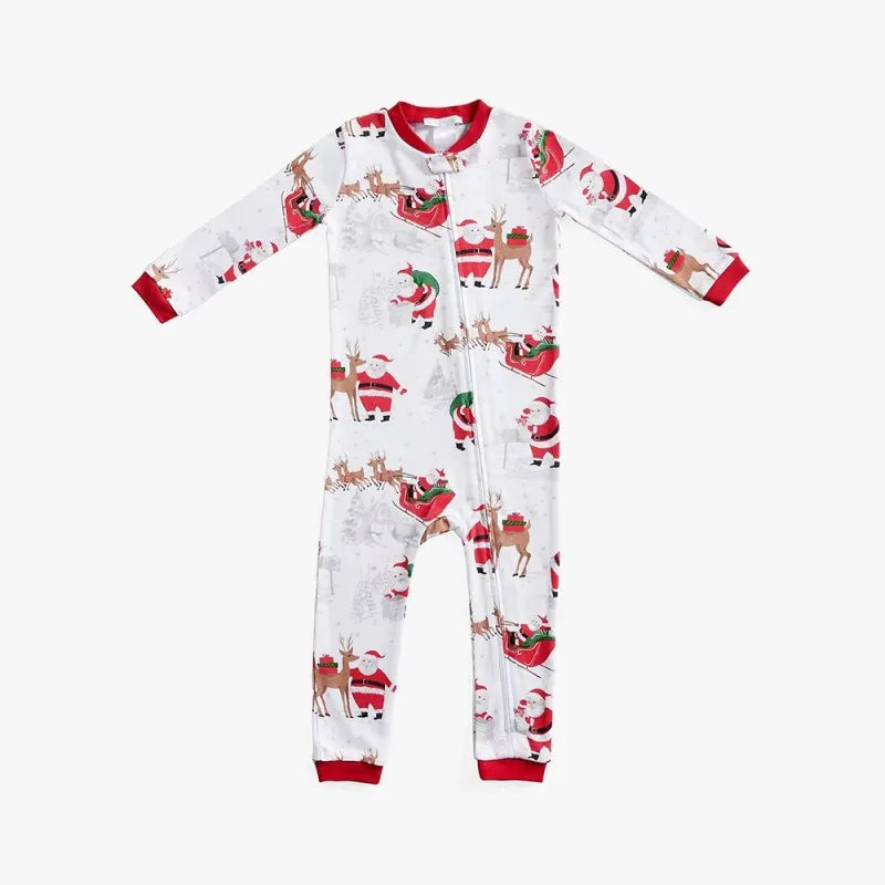 New Year's Costumes for Whole Family All Santa Print Christmas Pajamas Adults Kids Matching Outfits Cute Soft Pyjamas Xmas Gift