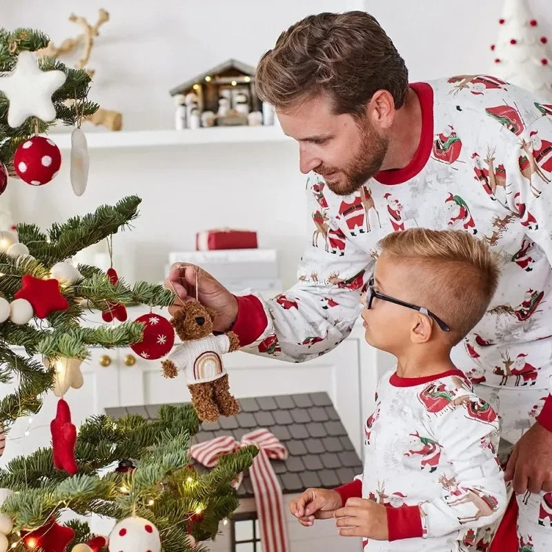 Matching Family Christmas Pajamas – Santa Print for Adults, Kids & Babies