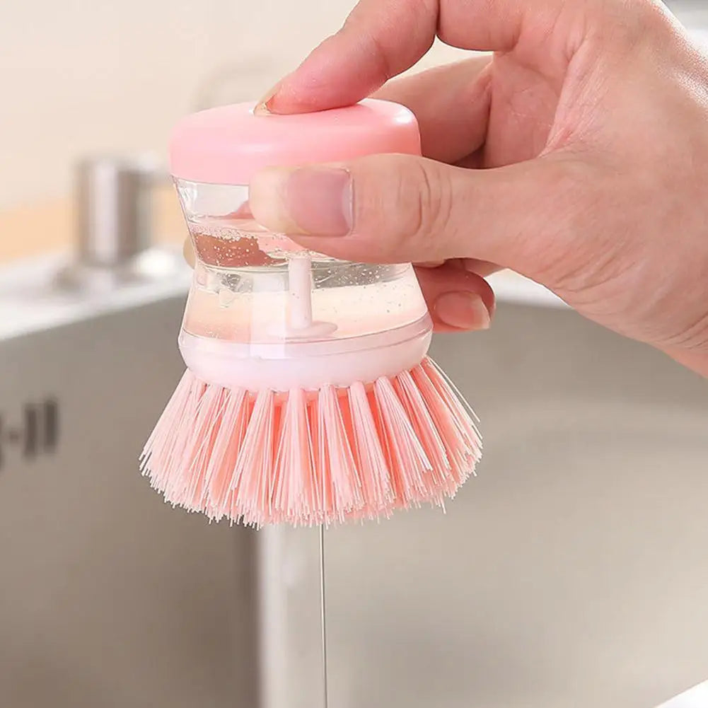 Kitchen Wash Pot Dish Brush Astronaut Washing Utensils With Automatic Soap Liquid Dispenser Household Cleaning Accessories