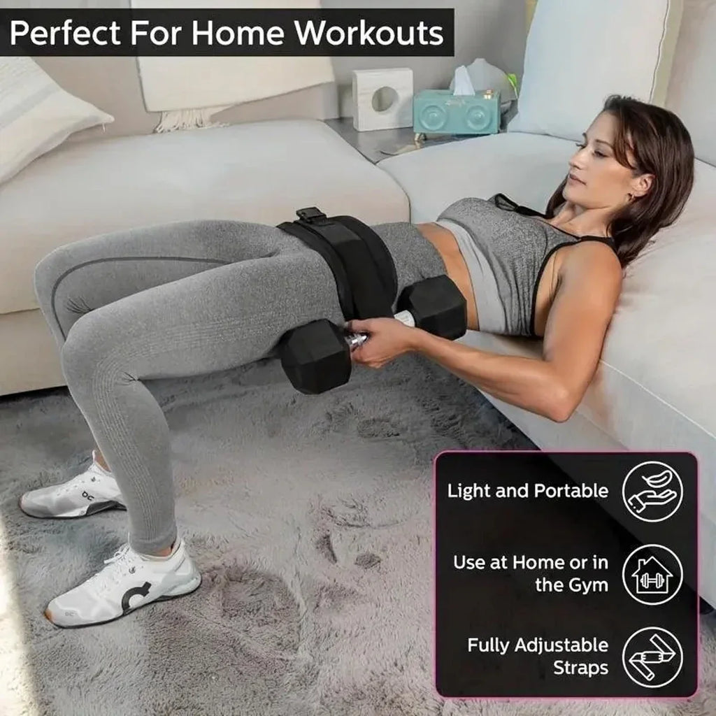 "Adjustable Weighted Hip & Glute Training Belt"